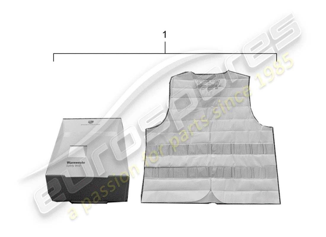 porsche 2008 (tequipment) bodywarmer-ersatzteildiagramm