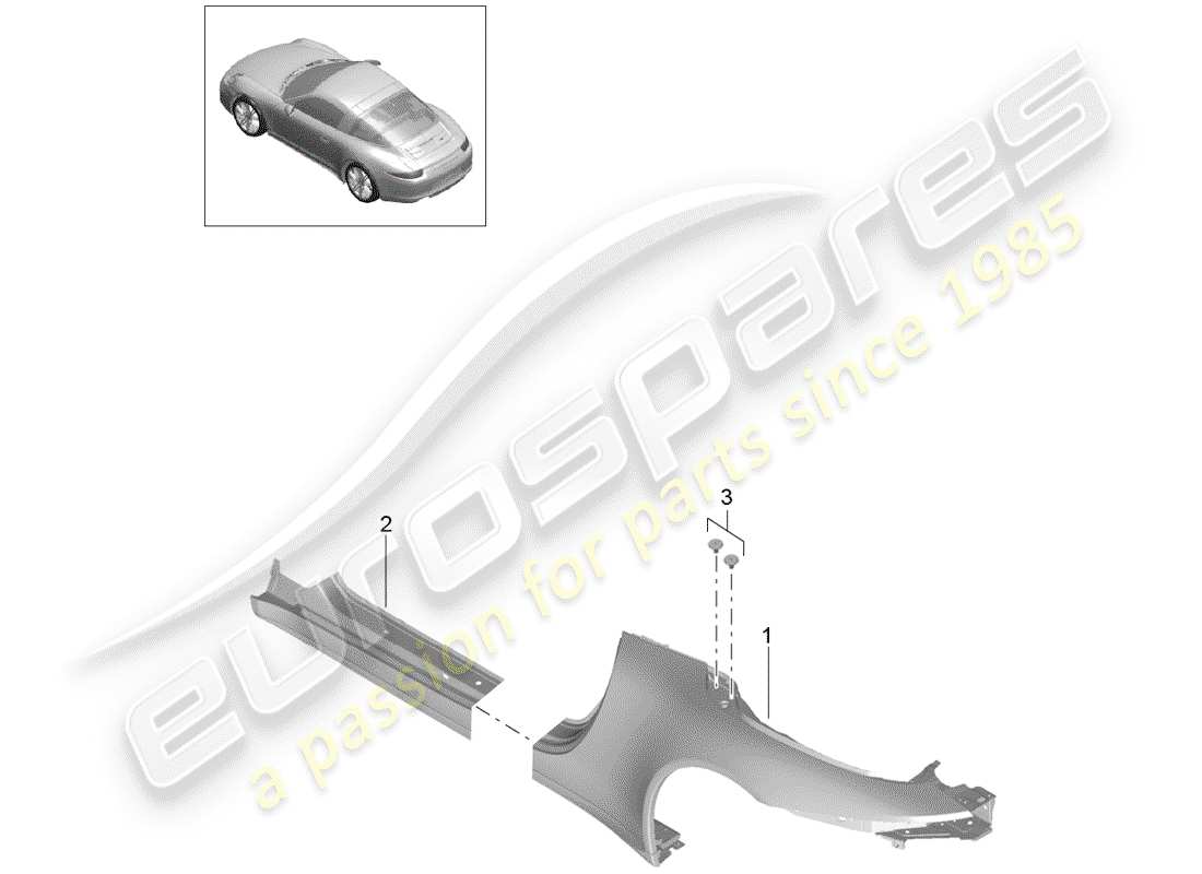 porsche 2016 (991-1) seitenwand teilediagramm