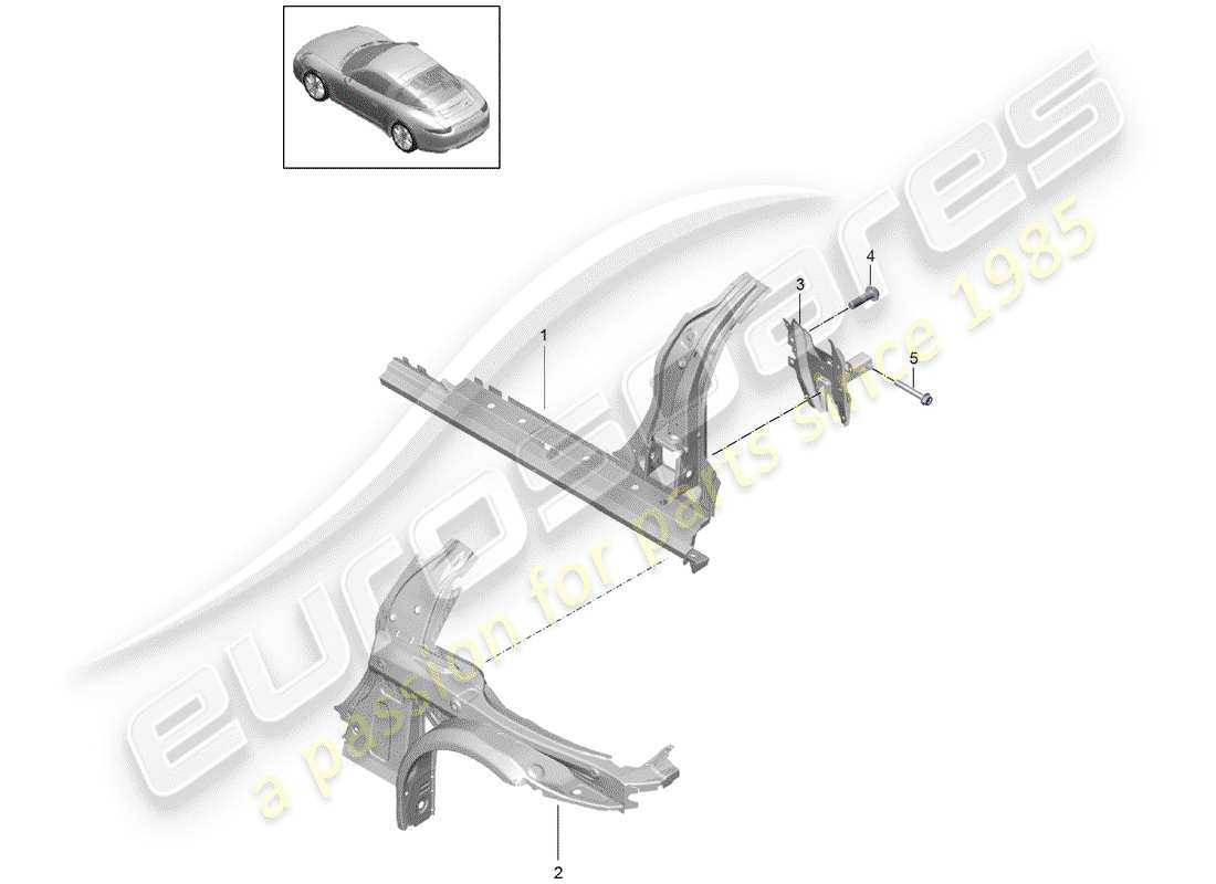porsche 2014 (991-1) seitenwand teilediagramm