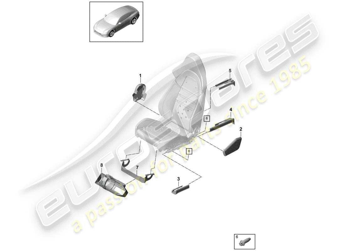 porsche 2017 (panamera 971-1) seat-ersatzteildiagramm