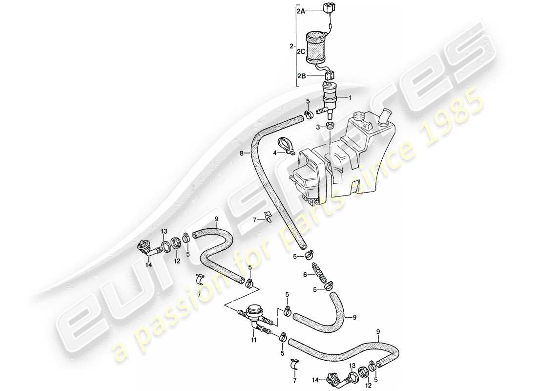 porsche 1989 (911) scheibe teilediagramm