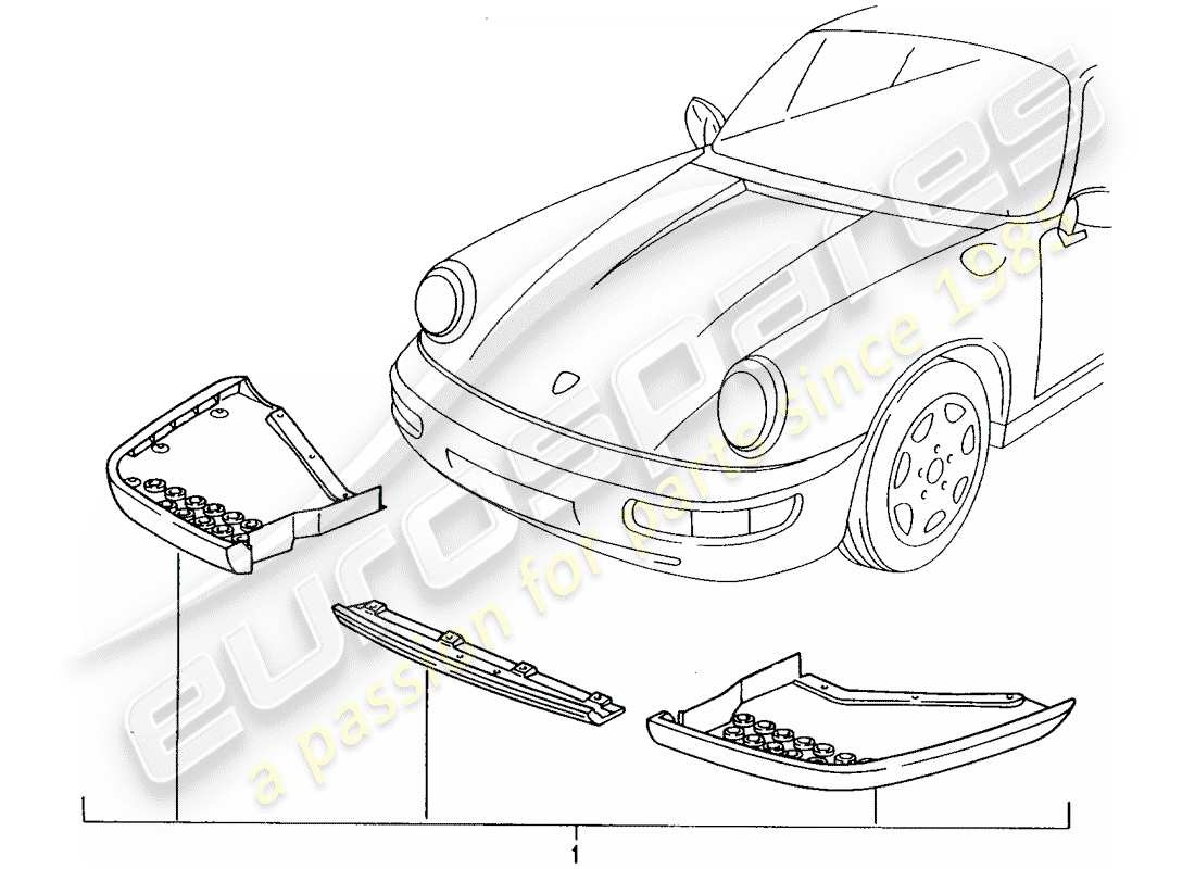 porsche 2005 (tequipment) frontspoiler teilediagramm