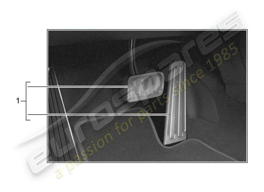 porsche 1997 (tequipment) pedalkappe - teilediagramm