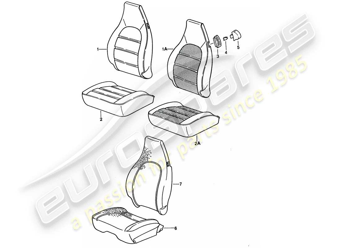 porsche 1994 (928) cloth-ersatzteildiagramm