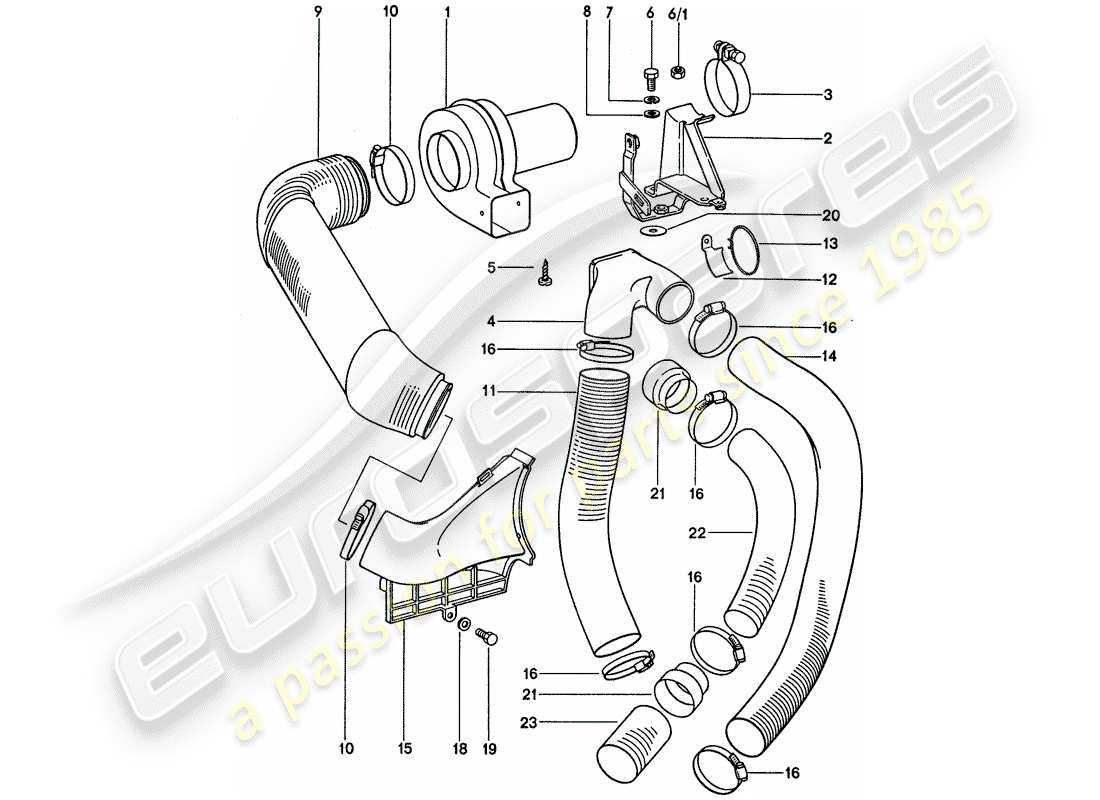 porsche 1976 (911) zusätzliches gebläse - d - mj 1975>> ersatzteildiagramm