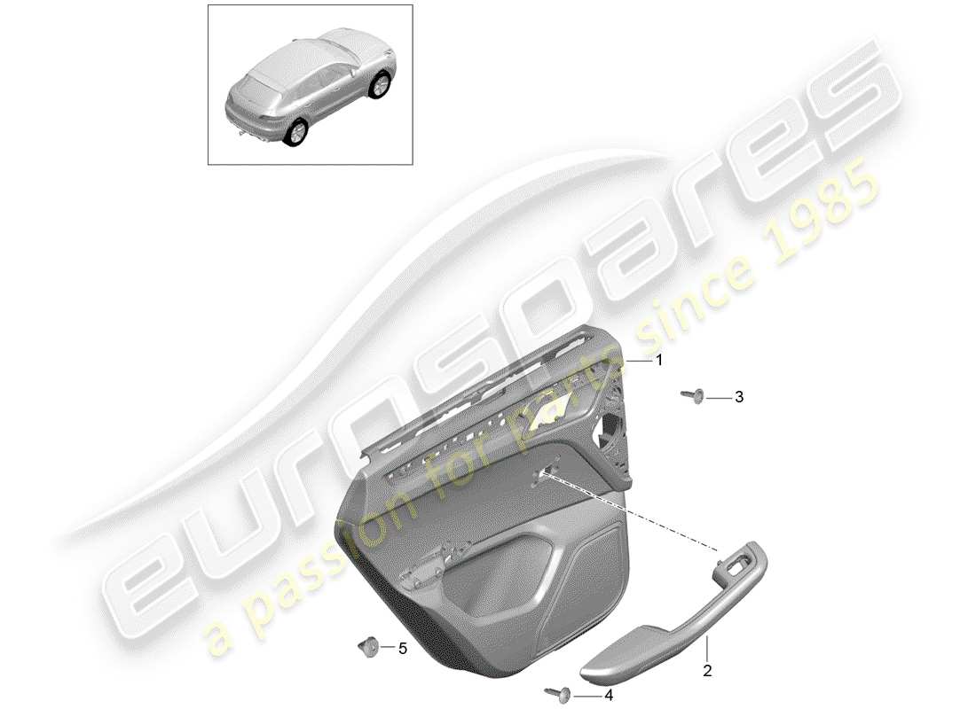 porsche 2017 (macan) türplatte teilediagramm