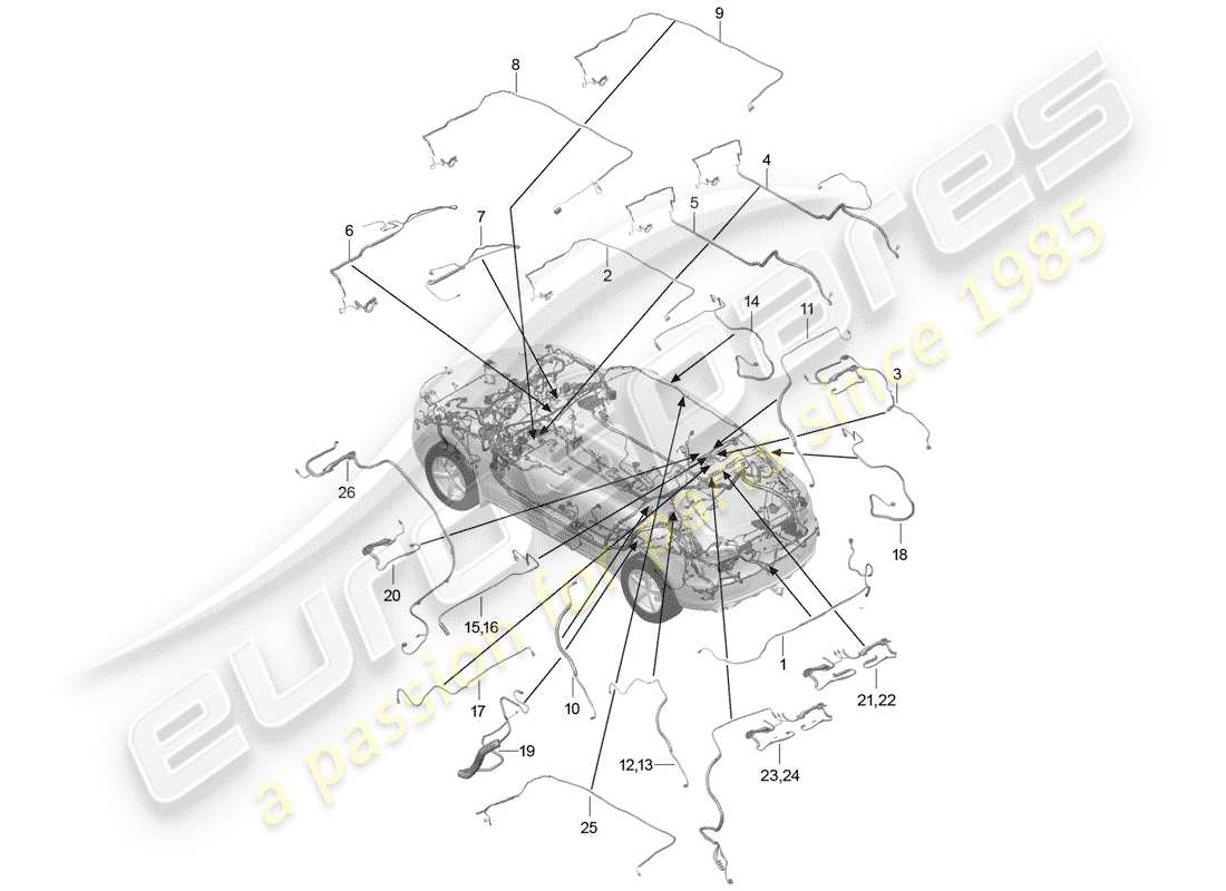porsche 2018 (macan) single wiring ersatzteildiagramm