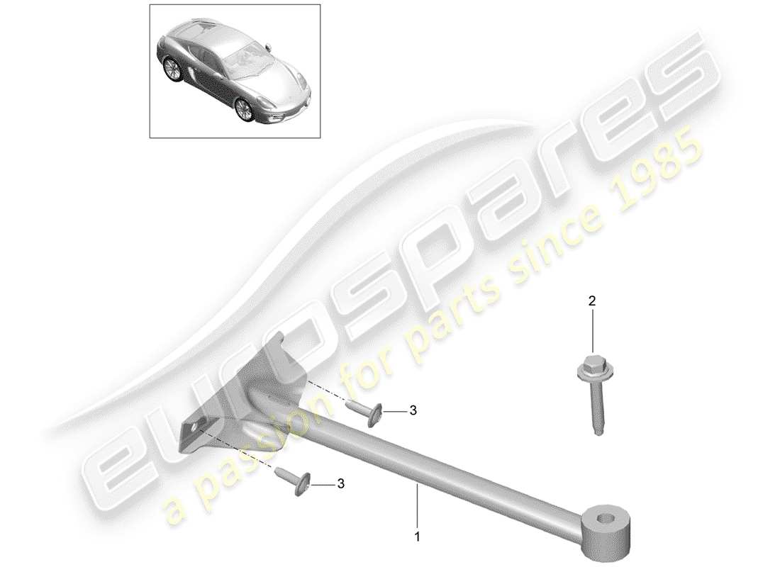 porsche 2014 (981 cayman) dome strut-ersatzteildiagramm