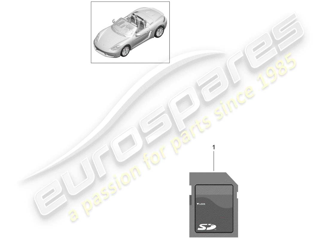 porsche 2020 (718 boxster) sd-speicherkarte zum update teilediagramm