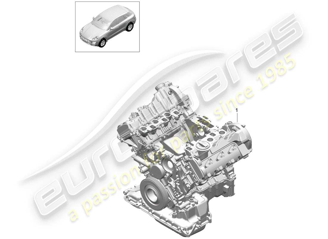 porsche 2017 (macan) long block ersatzteildiagramm