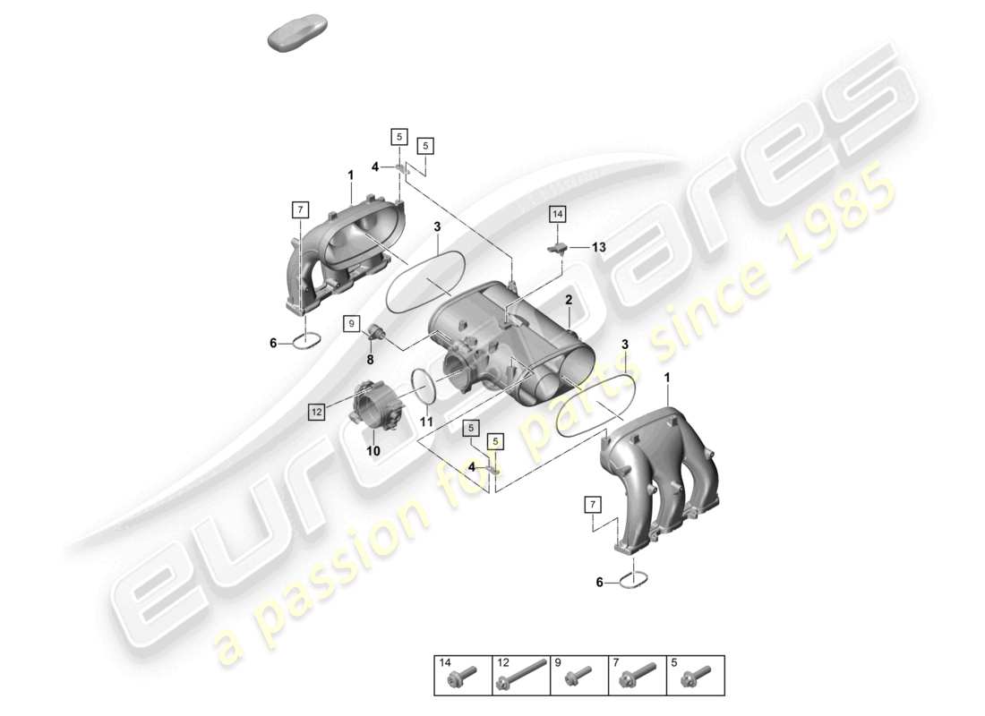 porsche 2020 (718 cayman) ansaugluftverteiler drosselklappe teilediagramm