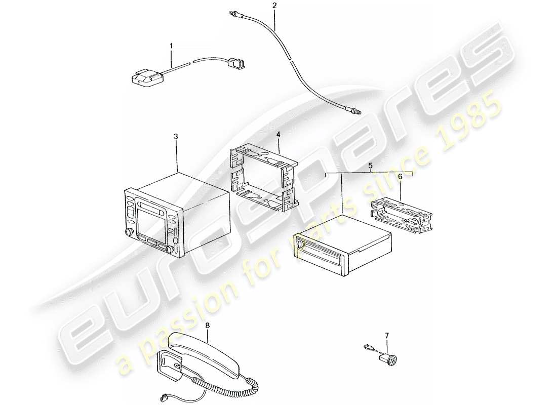 porsche 2003 (996 turbo / gt2) navigationssystem - unterstützungsteil/empfänger - d >> - mj 2002 ersatzteildiagramm