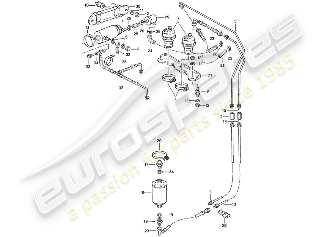 porsche 1978 (924) kraftstoffsystem - f 92-46104 800>> - f >> 92-48199 999 teilediagramm