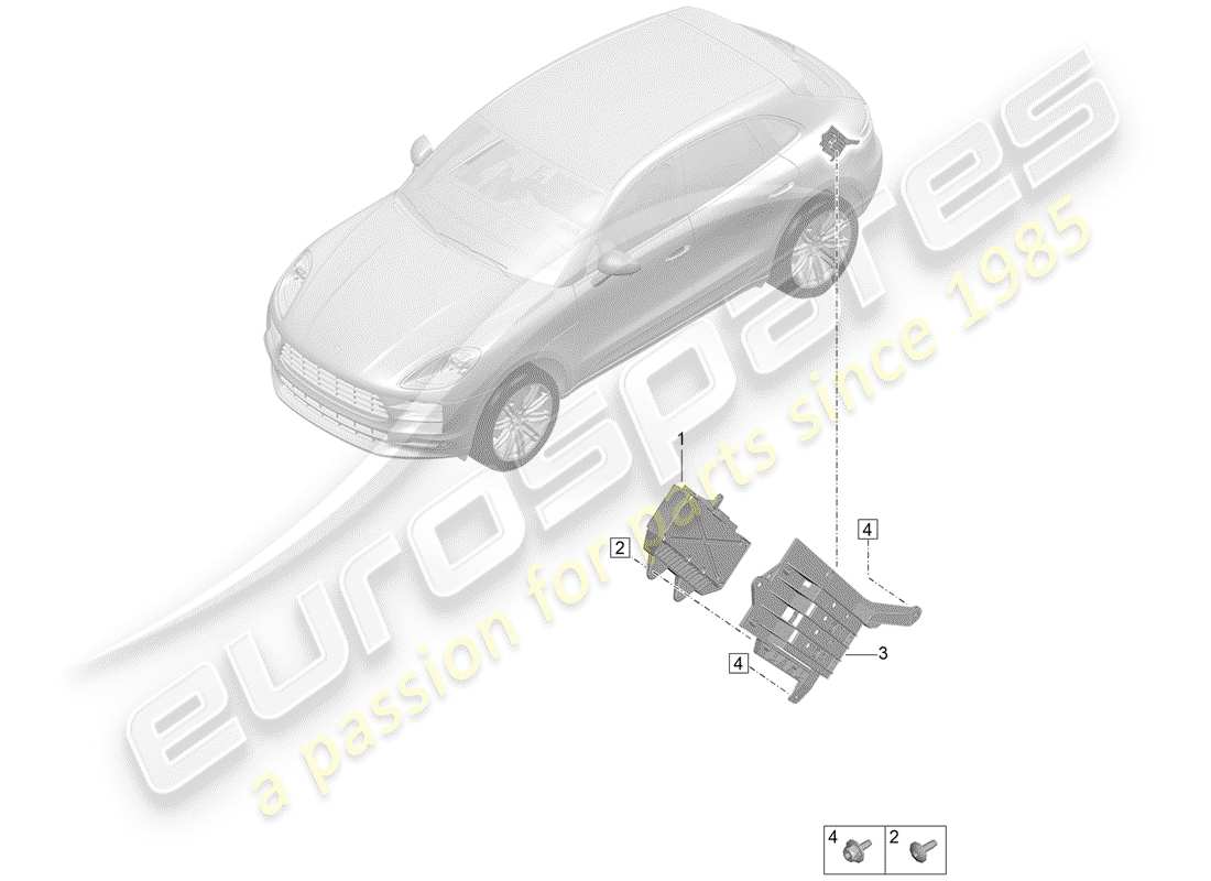 porsche 2020 (macan) booster für soundsystem teilediagramm