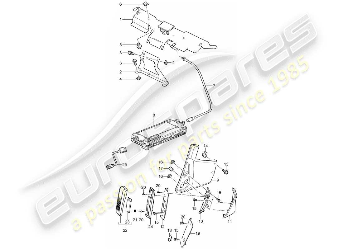 porsche 2010 (987 cayman) telefon-ersatzteildiagramm
