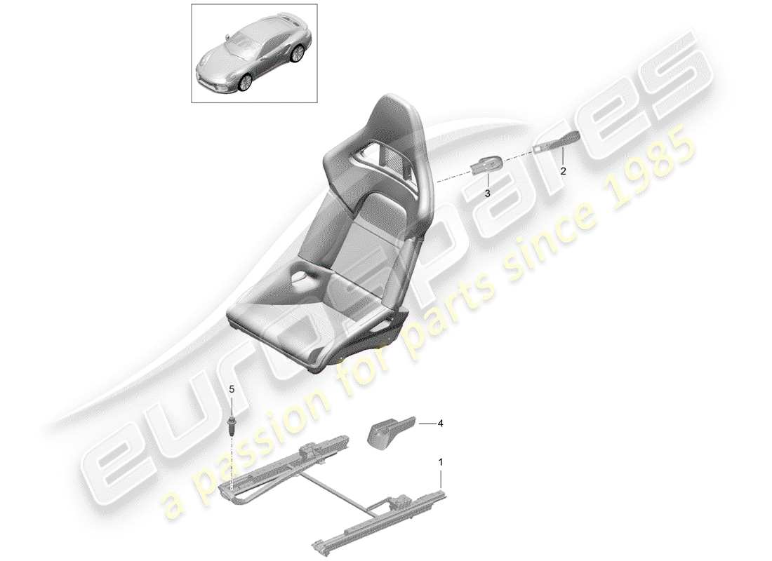 porsche 2017 (991-2 turbo) seat-ersatzteildiagramm