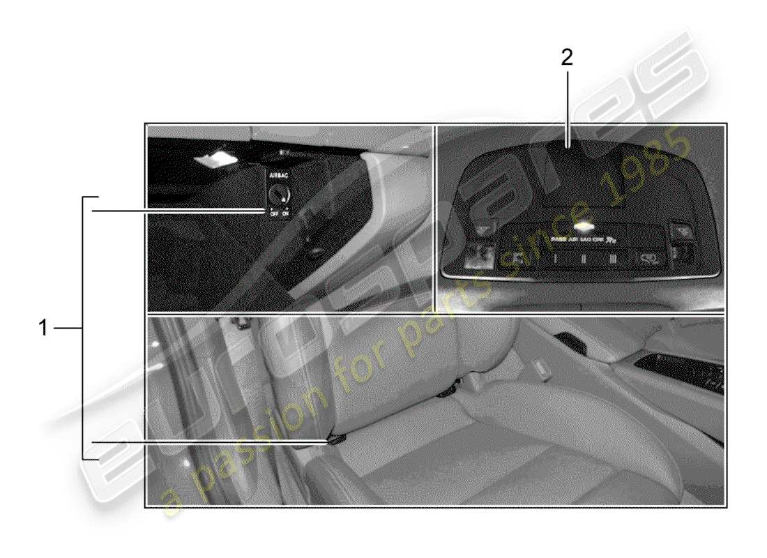 porsche 2020 (tequipment 98x/99x) kindersitz teilediagramm