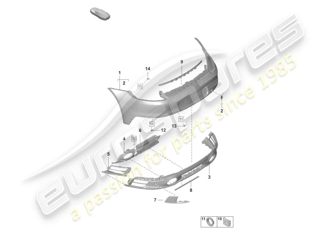 porsche 2019 (992-1) stoßstange hinten gts sportauspuffanlage mit: zubehör teilediagramm