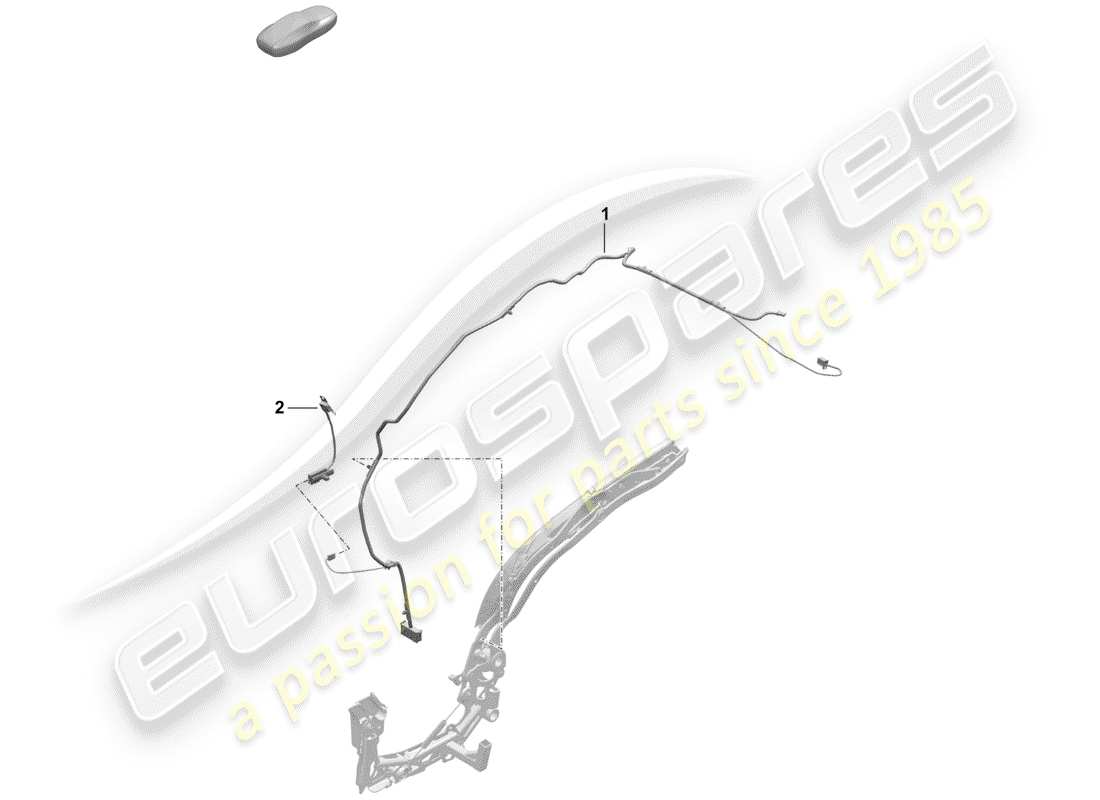 porsche 2020 (718 boxster spyder) cabrioverdeck-ersatzteildiagramm