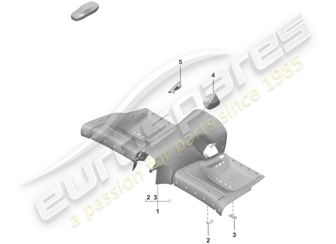 porsche 2019 (992-1) sitzrahmen teilediagramm