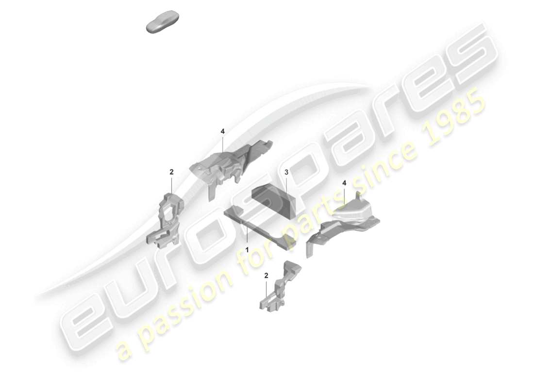 porsche 2019 (992-1) schallabsorber dämpfungskörper teilediagramm