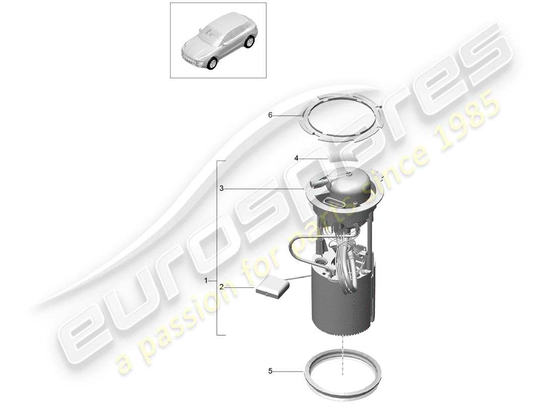 porsche 2014 (macan) benzinpumpe teilediagramm