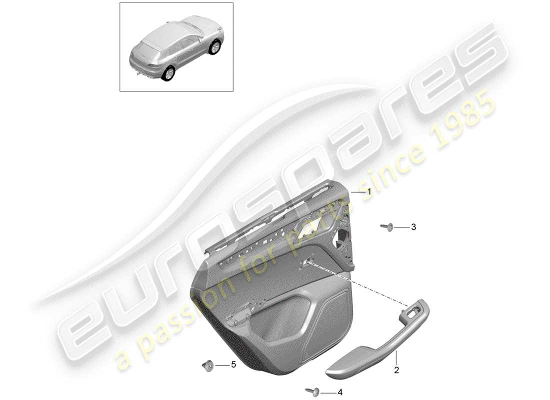 porsche 2017 (macan) türplatte teilediagramm