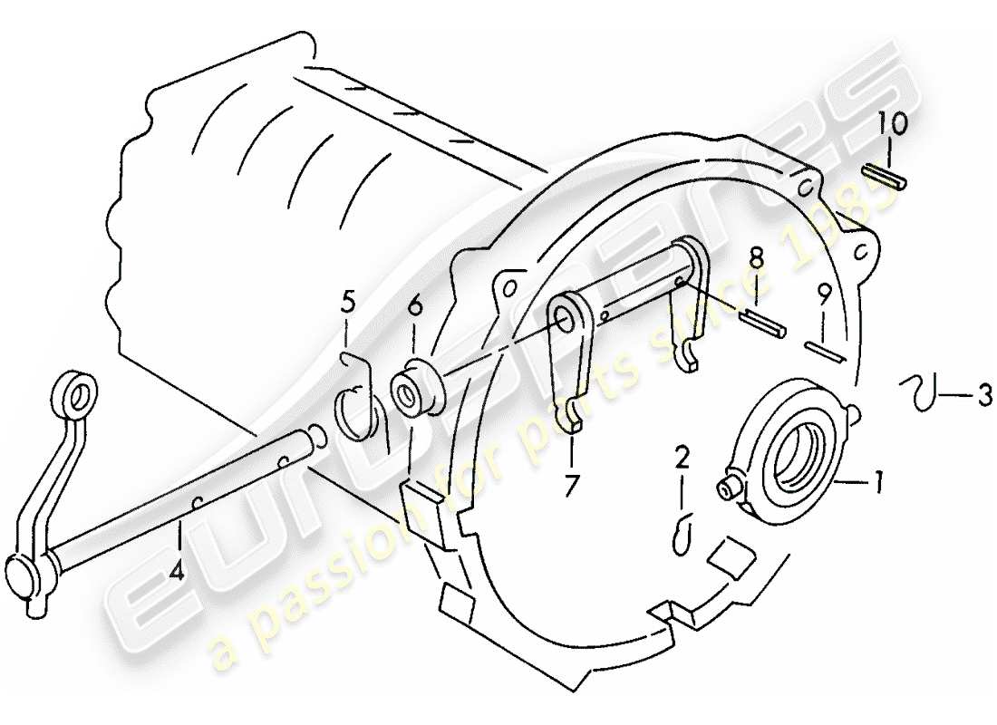 porsche 1957 (356/356a) kupplungsausrückung - g >> 25 000 ersatzteildiagramm