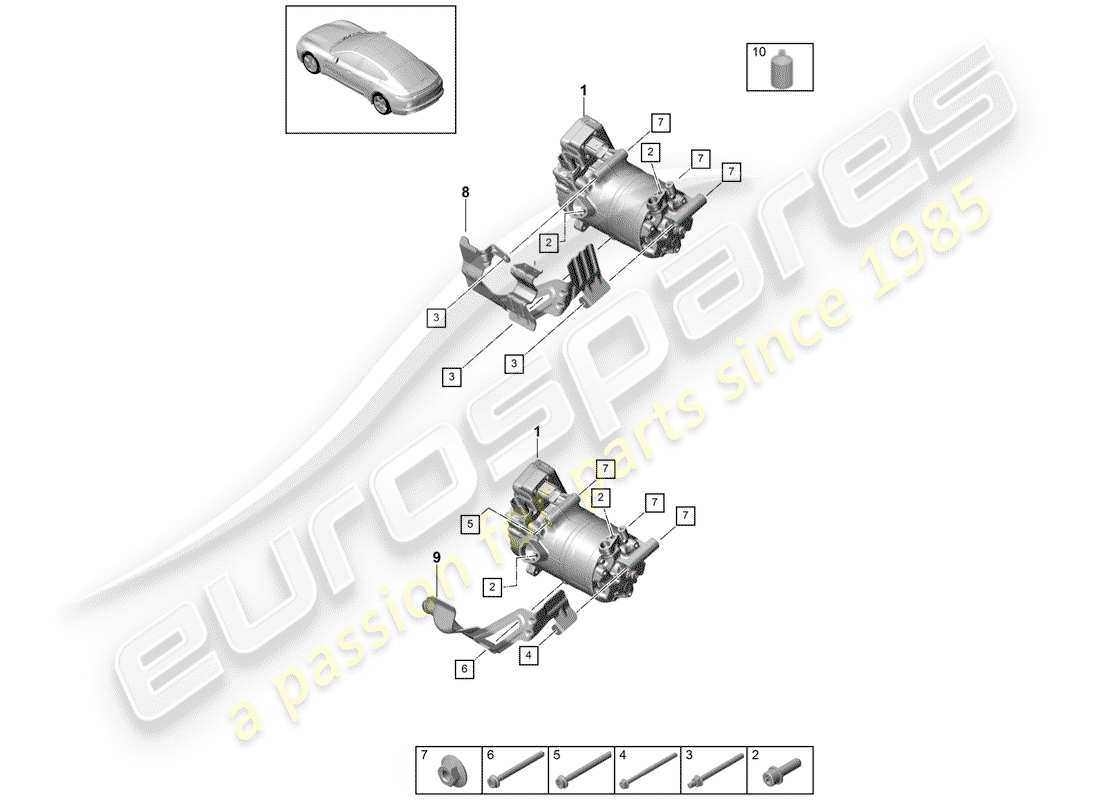 porsche 2018 (panamera 971-1) klimaanlage teilediagramm