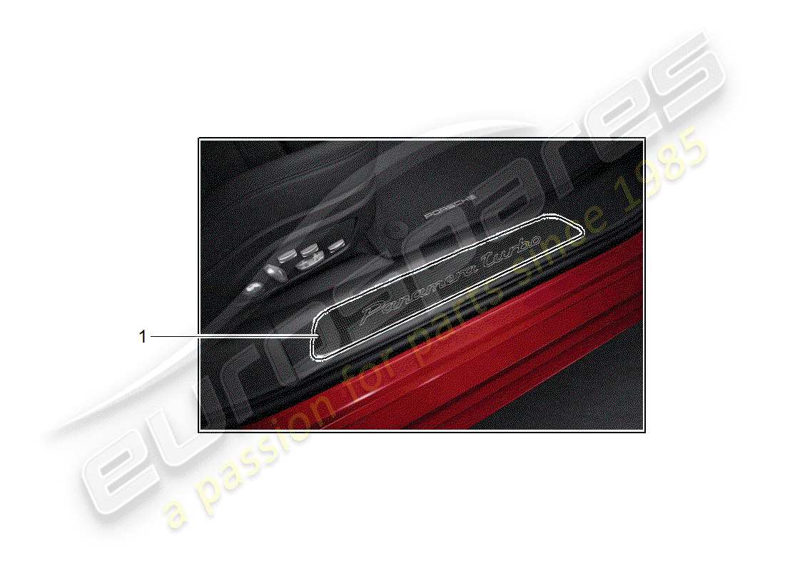 porsche 2010 (tequipment panamera) einstiegsblech - schwellerplatte ersatzteildiagramm