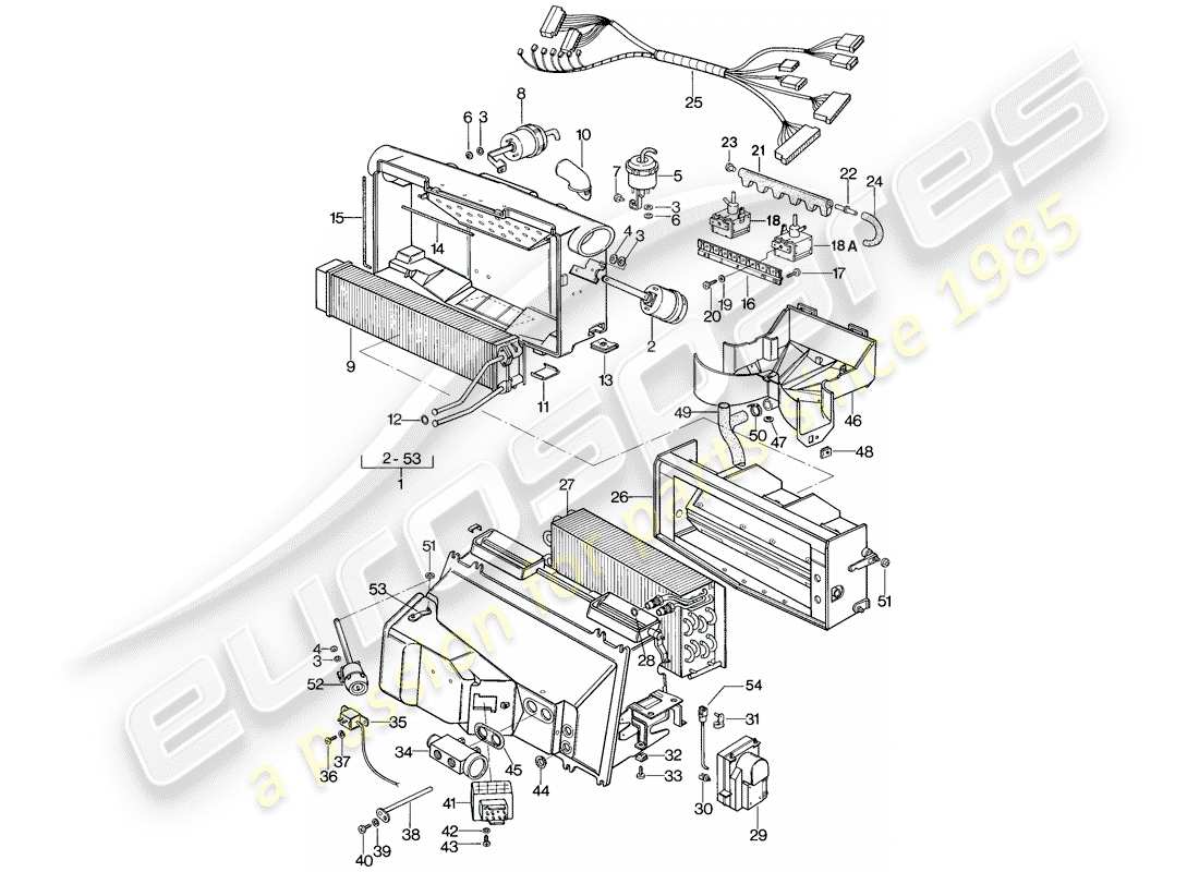 porsche 1981 (928) für - m 573 m 563 - klimaanlage ersatzteildiagramm