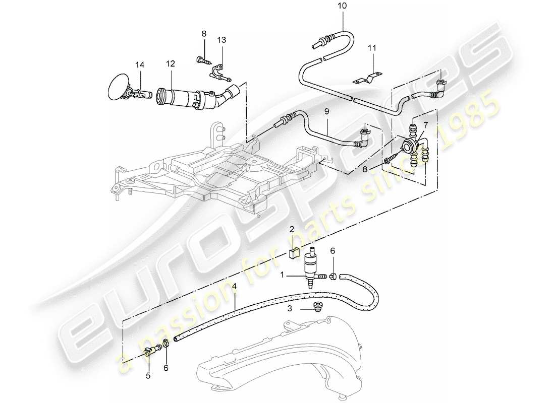porsche 2005 (996 gt3) scheibe - d - mj 2004>> ersatzteildiagramm