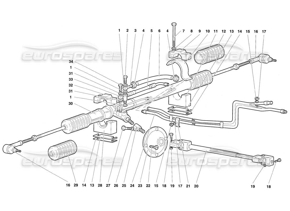 lamborghini diablo sv (1997) lenkungsteildiagramm