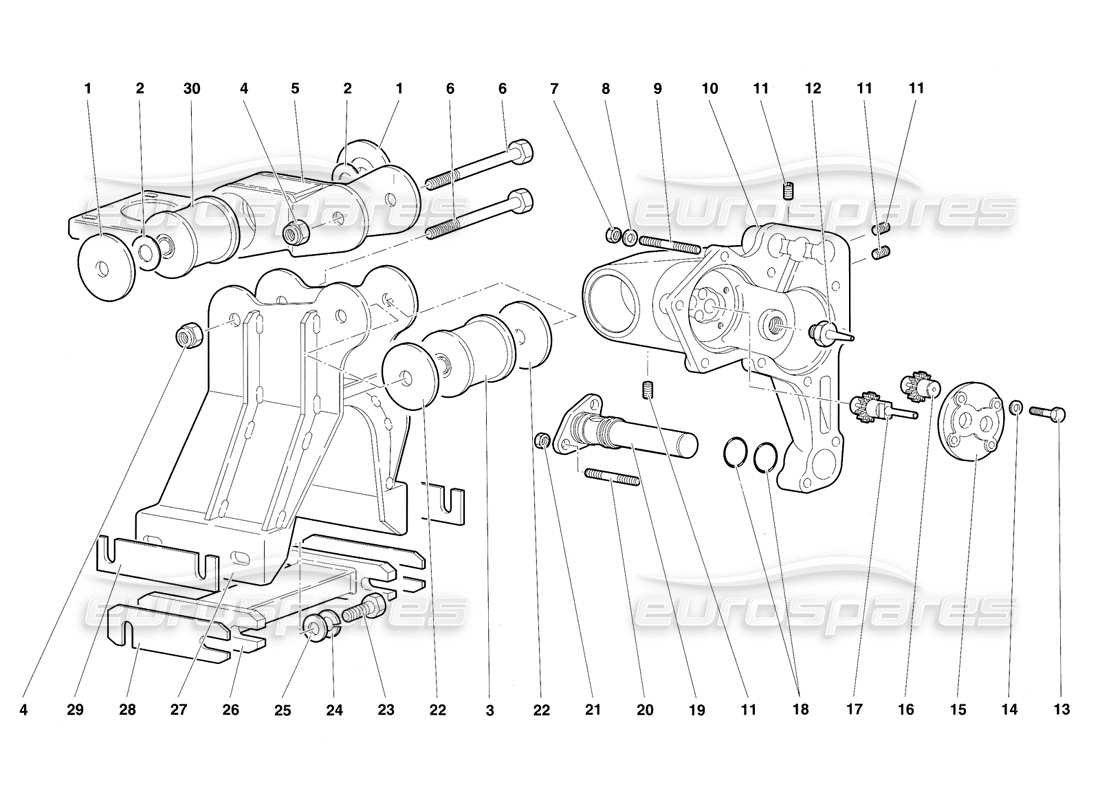 lamborghini diablo sv (1997) teilediagramm der getriebeölpumpe