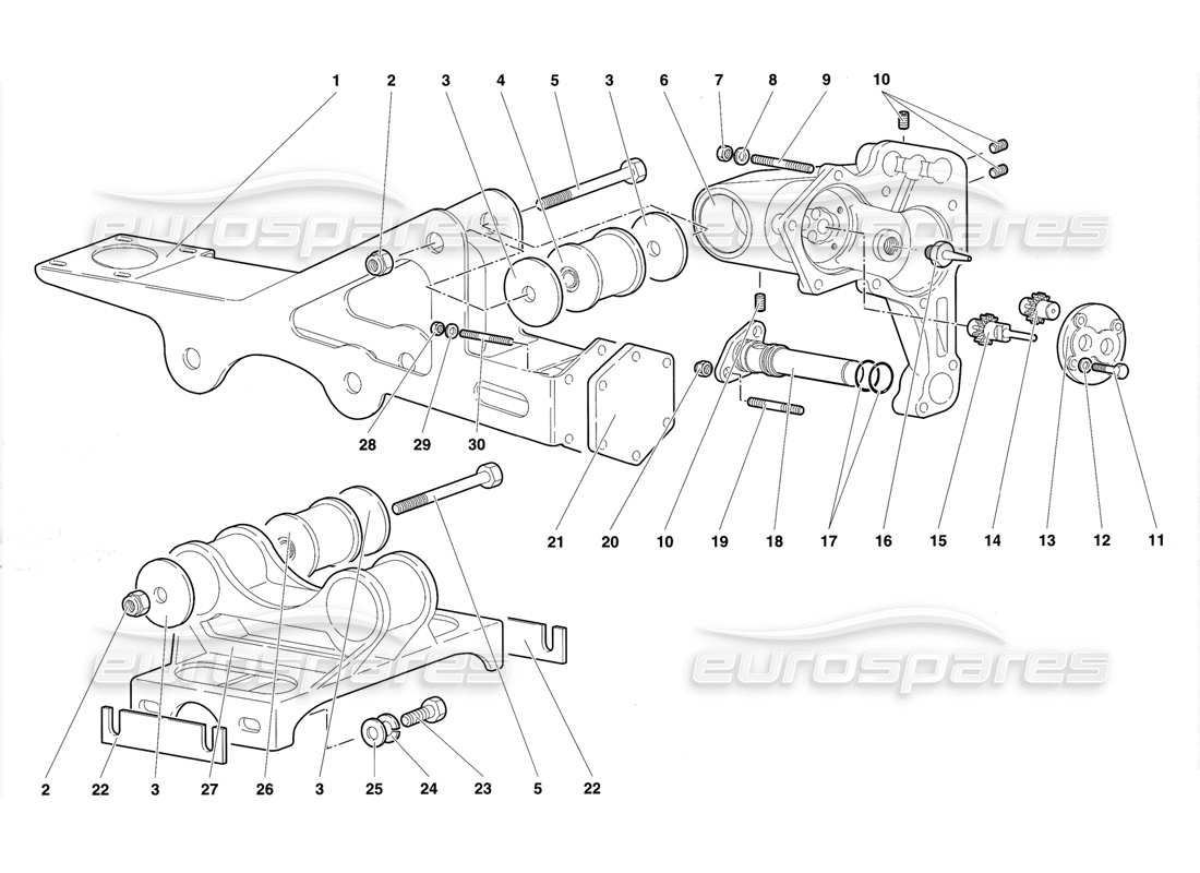 lamborghini diablo se30 (1995) teilediagramm der getriebeölpumpe