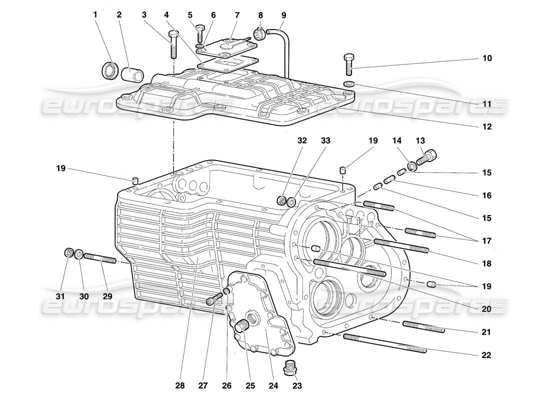 lamborghini diablo se30 (1995) getriebeteildiagramm