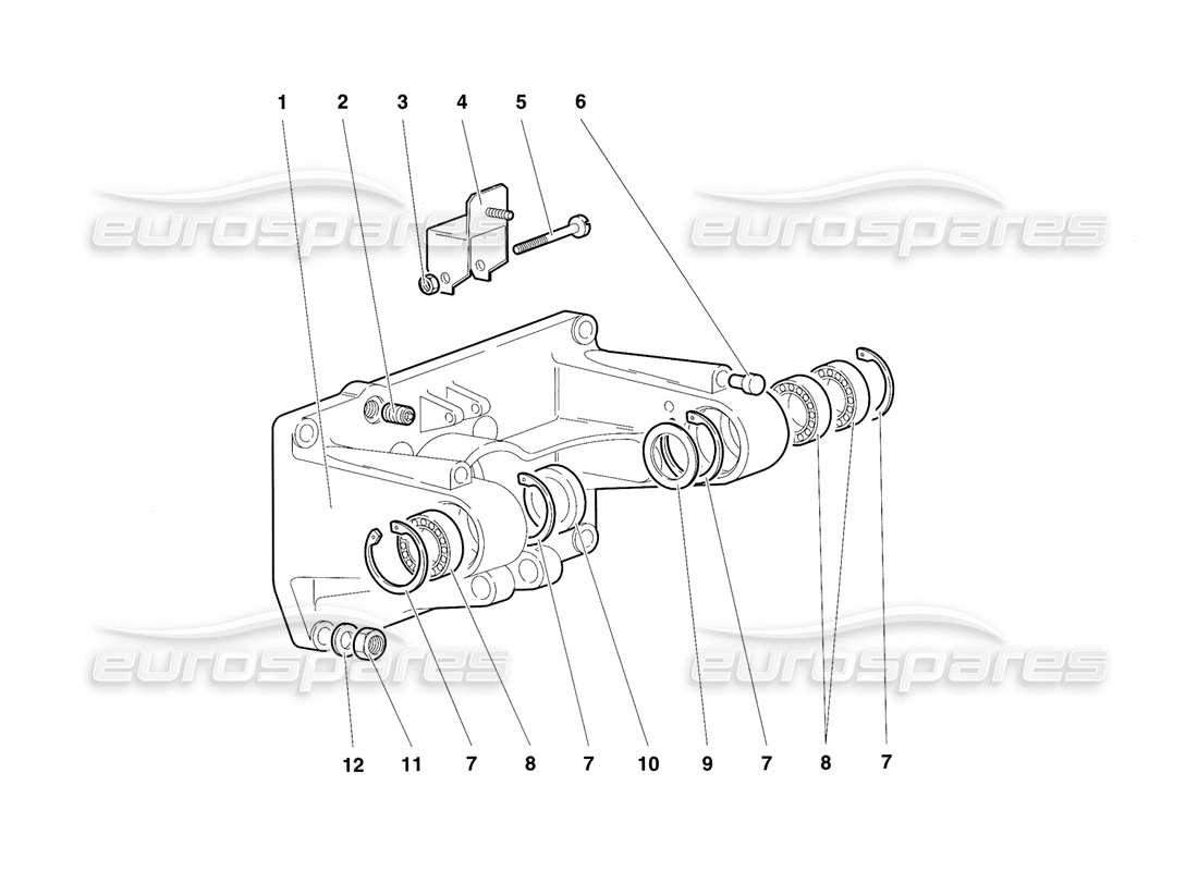 lamborghini diablo sv (1997) teilediagramm zur pedalbefestigung