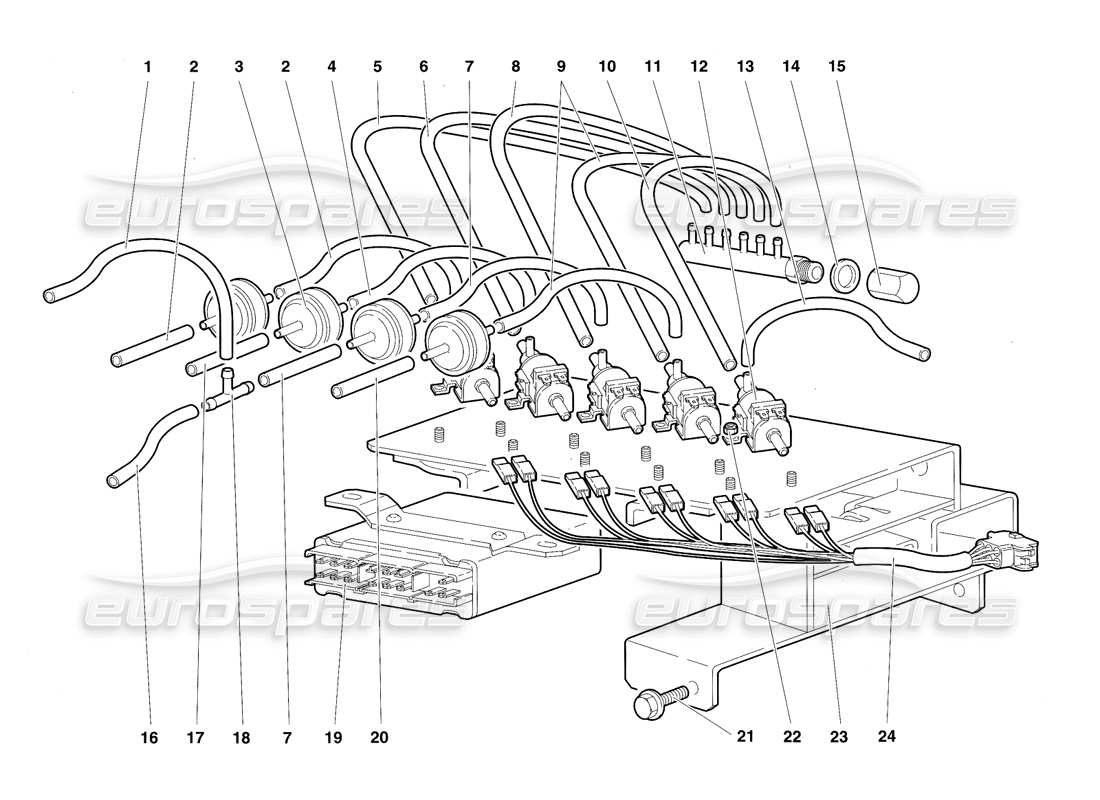 lamborghini diablo sv (1997) teilediagramm für die klimaanlage