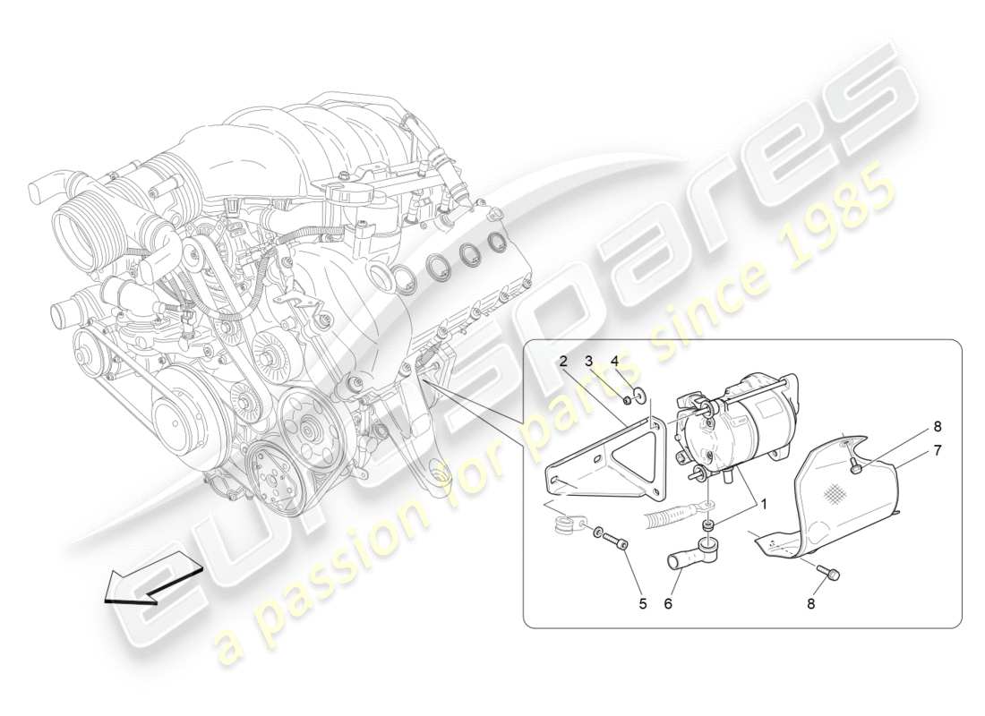 maserati granturismo s (2014) elektronische steuerung: motorzündung teilediagramm