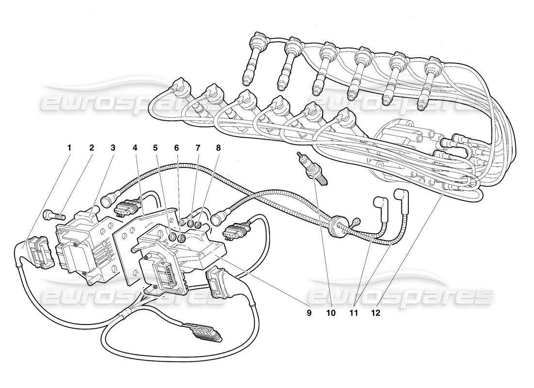 lamborghini diablo se30 (1995) teilediagramm für elektrische komponenten