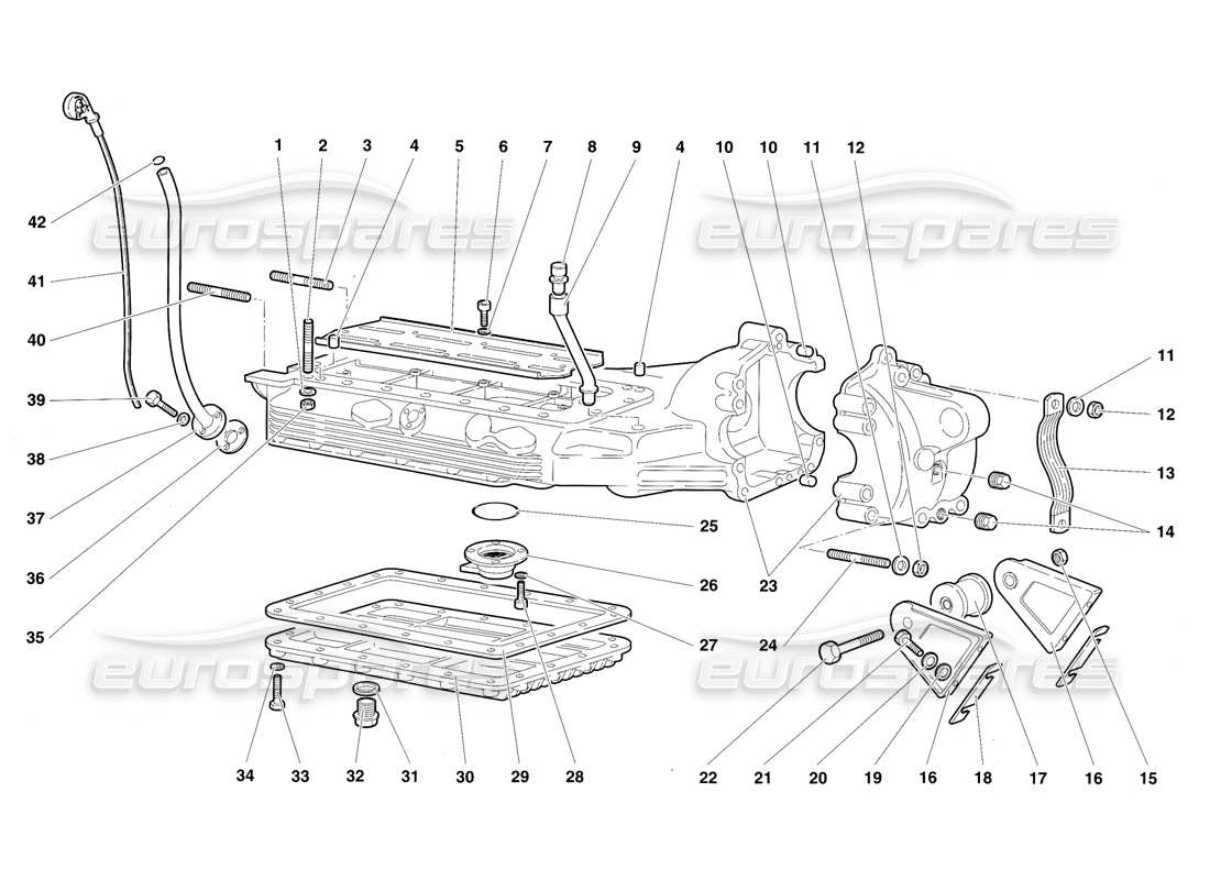 lamborghini diablo sv (1997) ölwannen-ersatzteildiagramm