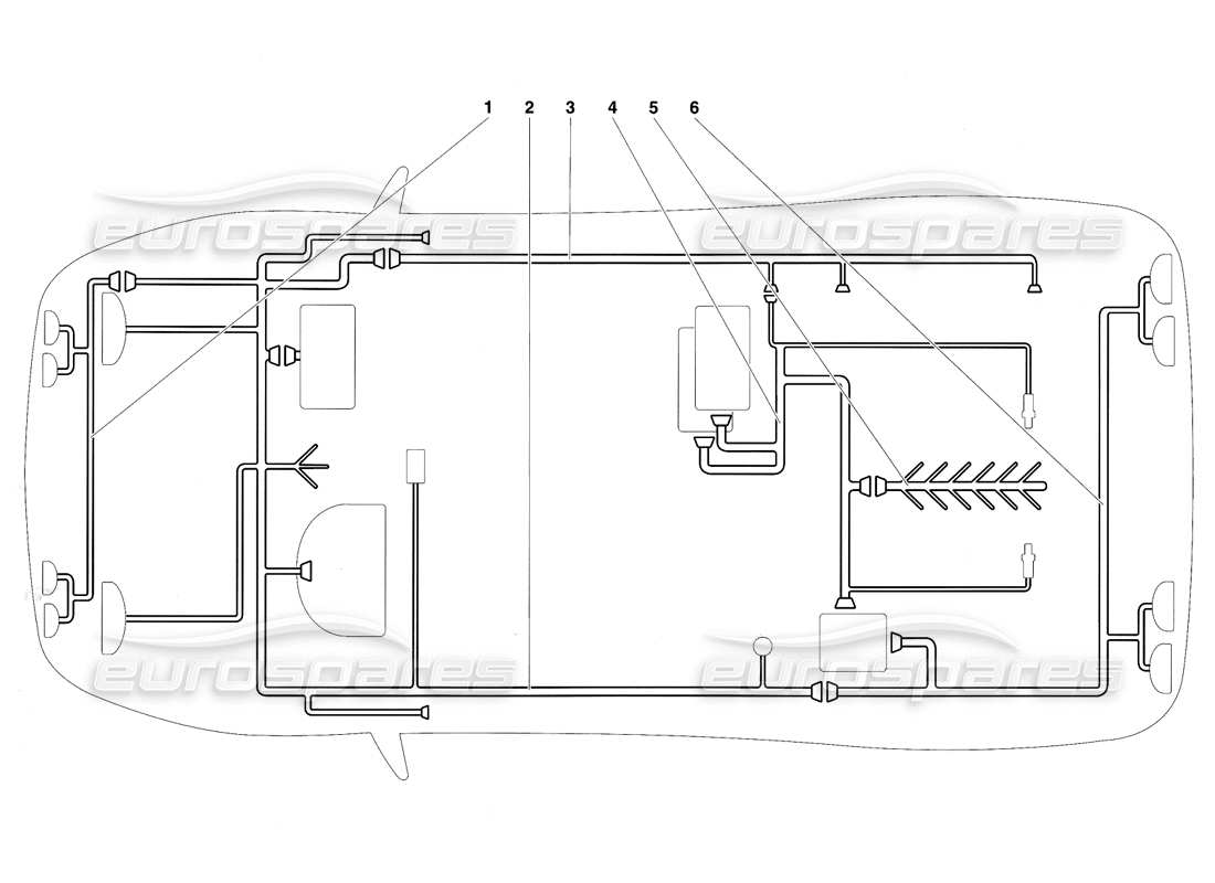 lamborghini diablo se30 (1995) elektrisches system (von se 080-150) teilediagramm