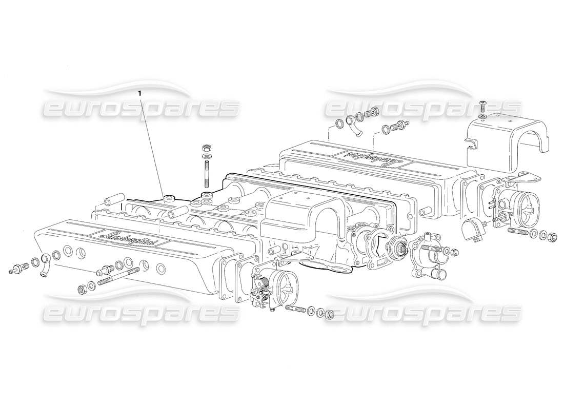 lamborghini diablo sv (1997) ansaugkrümmer - teilediagramm