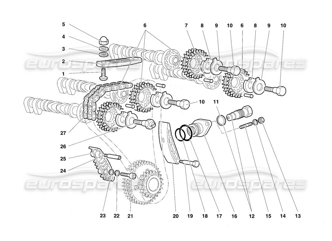 lamborghini diablo sv (1997) teilediagramm des steuersystems