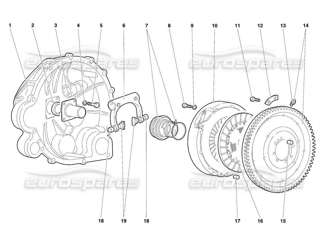 lamborghini diablo se30 (1995) kupplung teilediagramm