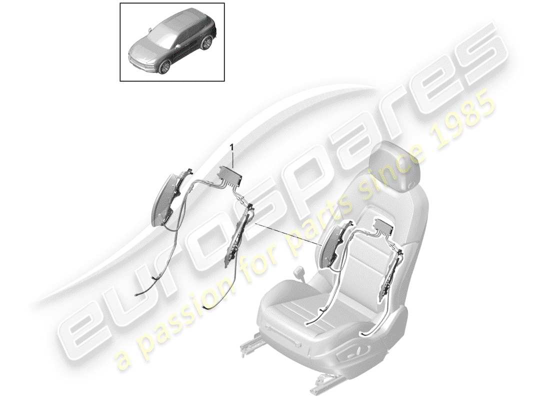 eine teilezeichnung aus dem porsche 2020 (cayenne e3 9ya/9yb) teilekatalog