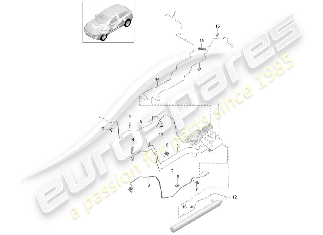 eine teilezeichnung aus dem porsche 2014 (macan) teilekatalog