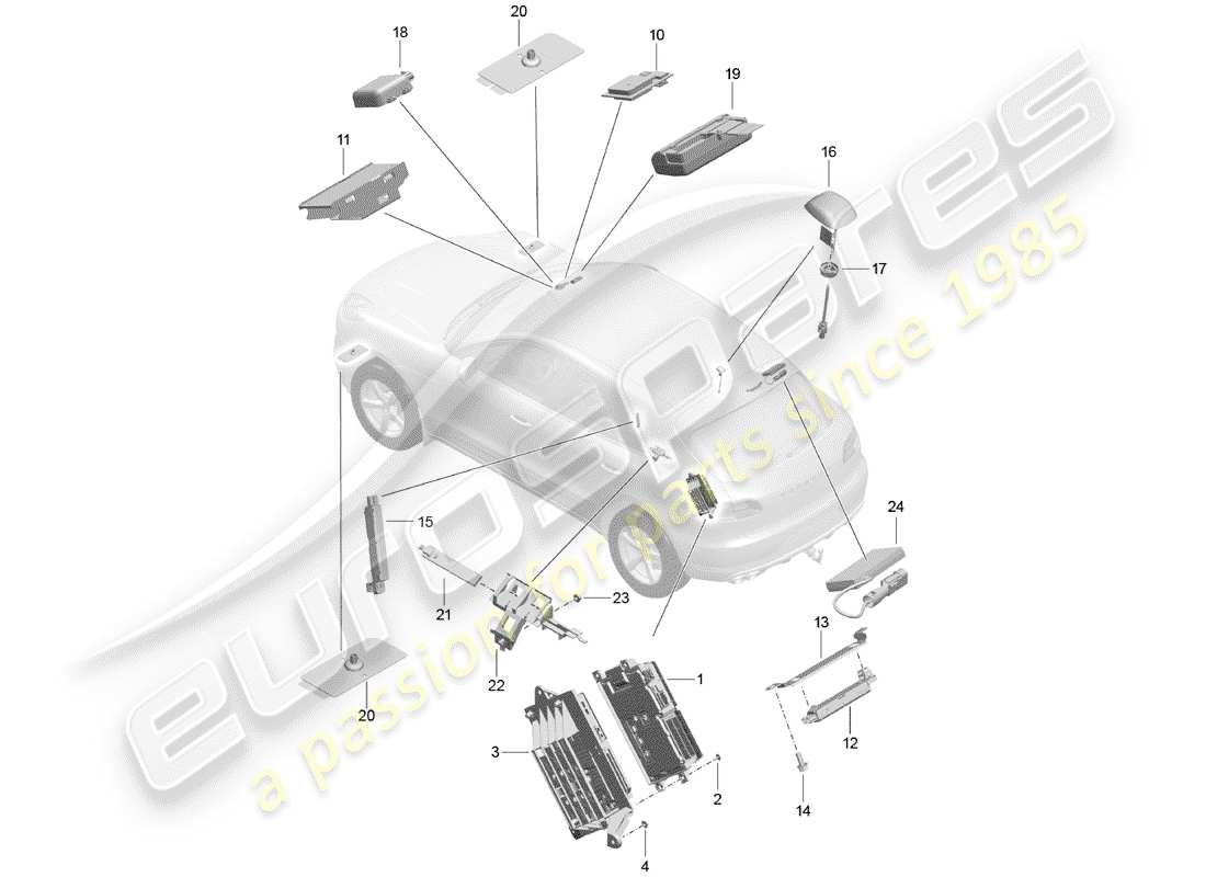 porsche 2017 (macan) telefon-ersatzteildiagramm