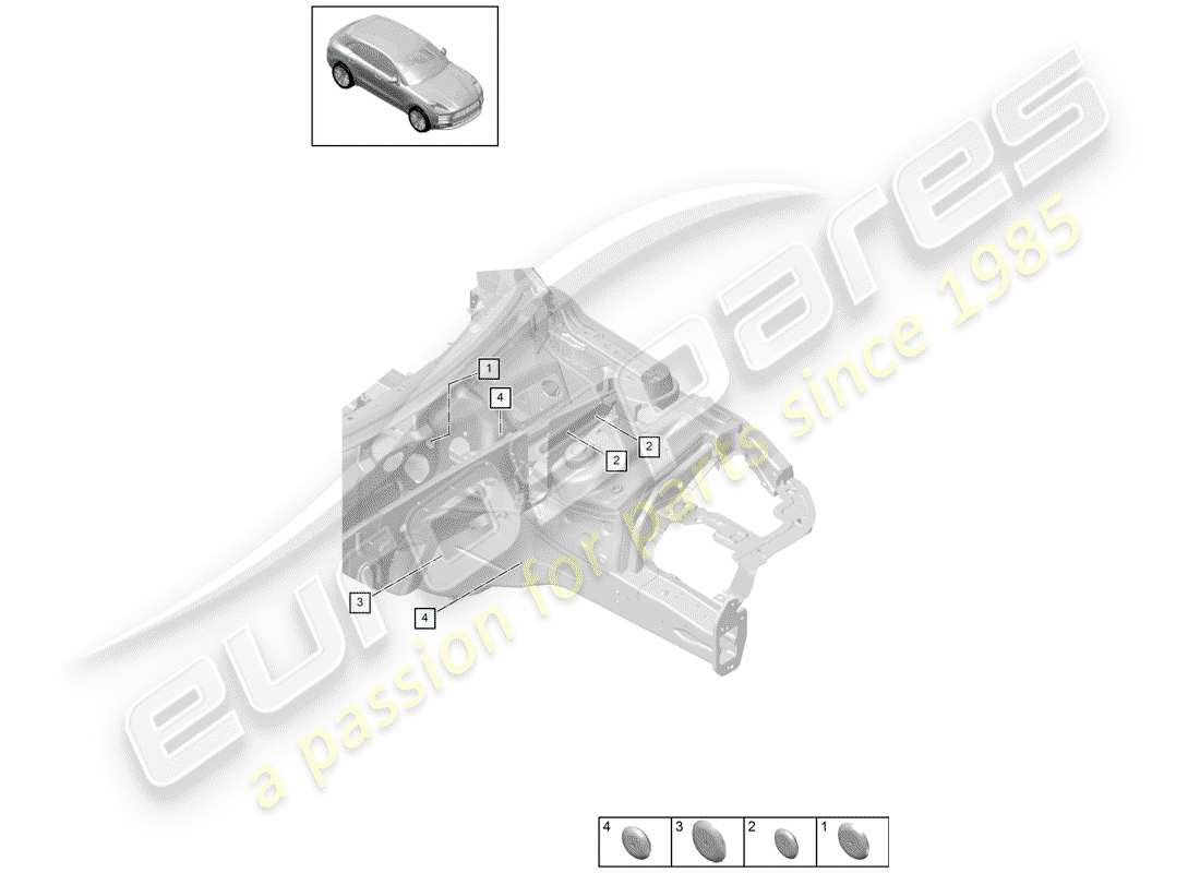 porsche 2020 (macan) plug-teilediagramm