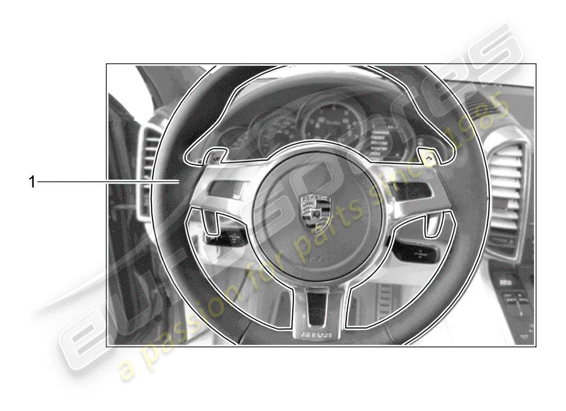 porsche 2009 (tequipment cayenne) sportlenkrad ersatzteildiagramm